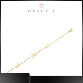 Elegant Cubic Gold Bracelet Pure Silver Jewelry for Ladies Party